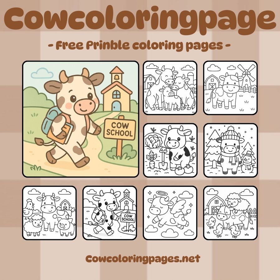 Cows Going to School and Enjoying Fun Activities